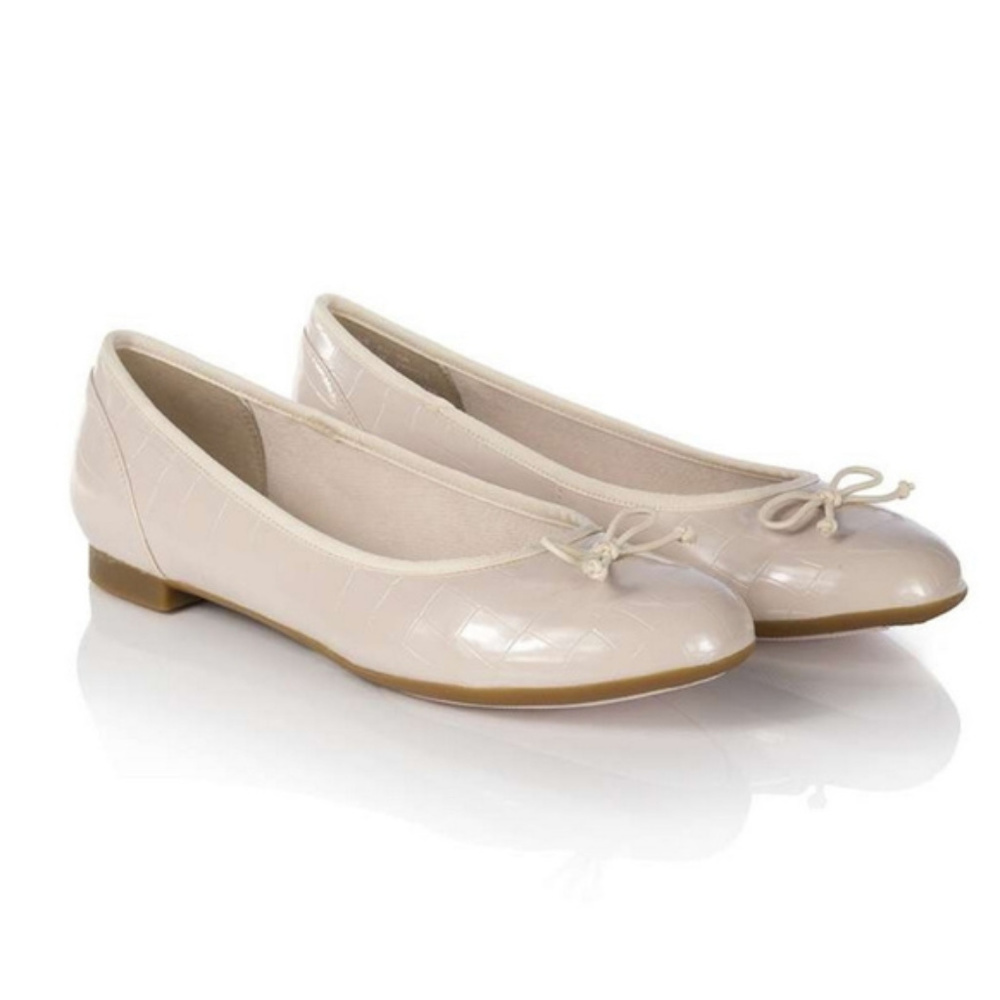 NWT Clarks Couture Bloom Nude Pink Ballerina Flats - Picture 8 of 8